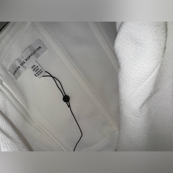 NWOT Dress the Population Logan Off the Shoulder Evening Dress Size XXL White - Picture 6 of 6